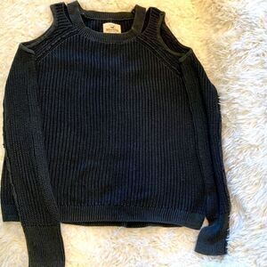 Hollister black garment dyed sweater Size Small